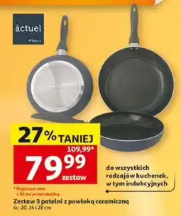 Auchan Zestaw 3 patelni z powłoką ceramiczną oferta