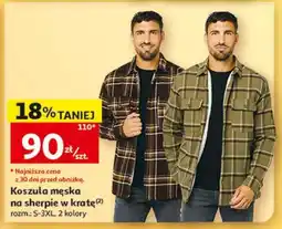 Auchan Koszula męska na sherpę w kratę oferta
