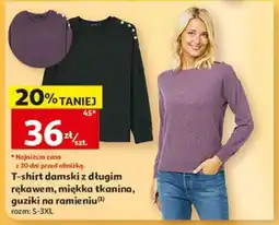 Auchan T-SHIRT DAMSKI Z DŁUGIM RĘKAWEM oferta