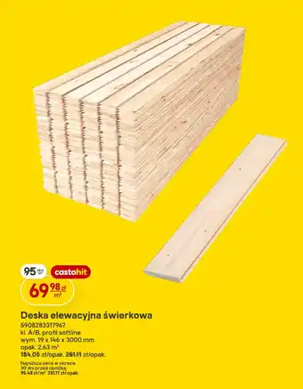 Castorama Deska elewacyjna świerkowa castohit oferta