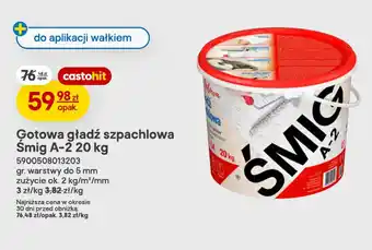 Castorama Gotowa gładź szpachlowa Śmig A-2 oferta