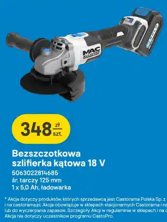 Castorama Bezszczotkowa szlifierka kątowa 18 V oferta