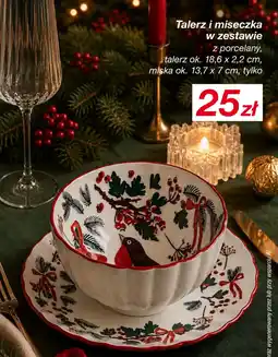 KiK Talerz i miseczka w zestawie z porcelany oferta