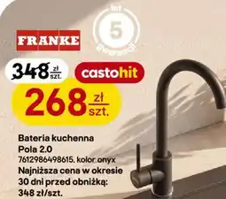 Castorama Bateria kuchenna Pola 2.0 FRANKE 7612986498615, kolor onyx oferta