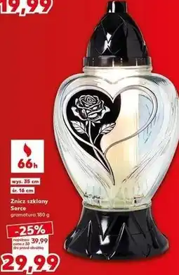 Kaufland Znicz szklany Serce oferta