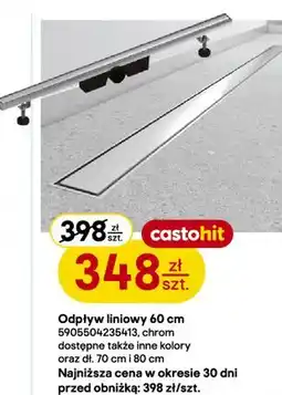 Castorama Odpływ liniowy 60 cm 5905504235413, chrom oferta