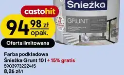 Castorama Farba podkładowa Śnieżka Grunt 10 l + 15% gratis oferta