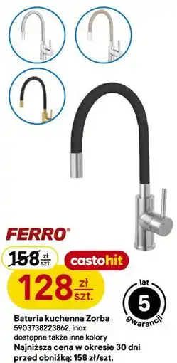 Castorama Bateria kuchenna Zorba FERRO 5903738223862, inox oferta