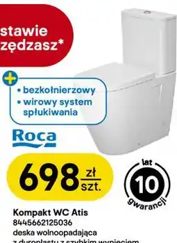 Castorama Kompakt WC Atis Roca z deską wolnoopadającą oferta
