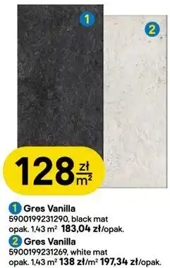 Castorama Tubadzin Gres wielkoformatowy Vanilla black mat / white mat oferta