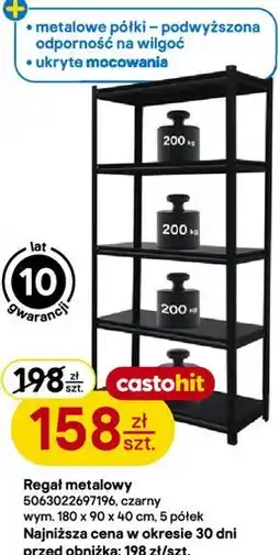 Castorama Regał metalowy 180 x 90 x 40 cm oferta
