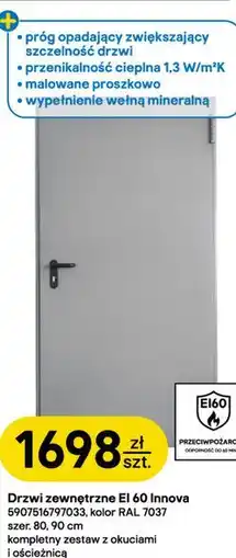 Castorama Drzwi zewnętrzne EI 60 Innova Padilla Polska oferta
