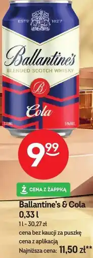 Żabka Ballantine's & Cola oferta