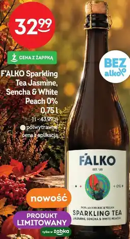 Żabka Napój herbaciany gazowany F'ALKO Sparkling Tea Jasmine, Sencha & White Peach 0% oferta