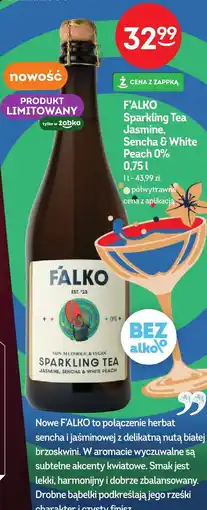 Żabka F'ALKO Sparkling Tea Jasmine, Sencha & White Peach 0% oferta