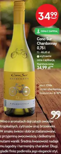 Żabka Wino białe wytrawne Cono Sur Chardonnay oferta
