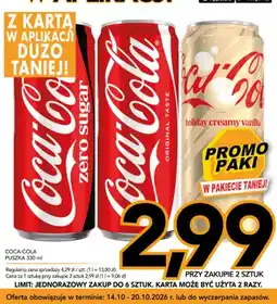 Kupiec Napój gazowany Coca-Cola Holiday Creamy Vanilla oferta