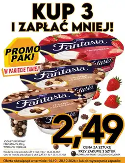 Kupiec Jogurt kremowy Fantasia z truskawkami Danone oferta