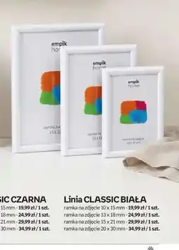 Empik Ramka na zdjęcie Classic biała 13x18 mm Empik Home oferta