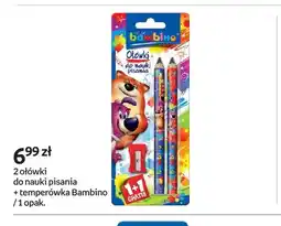 Empik Zestaw 2 ołówki do nauki pisania + temperówka Bambino oferta