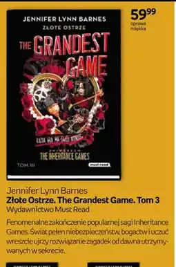 Empik Książka Złote Ostrze. The Grandest Game. Tom 3 Jennifer Lynn Barnes oferta