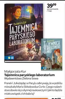 Empik Książka Tajemnica paryskiego laboratorium Małgorzata Kur Zielona Sowa oferta
