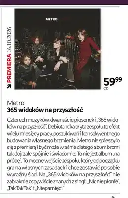 Empik Płyta CD Metro 365 widoków na przyszłość oferta