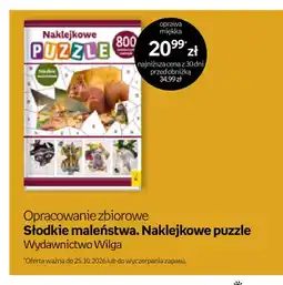 Empik Książka Opracowanie zbiorowe Słodkie maleństwa. Naklejkowe puzzle Wydawnictwo Wilga oferta