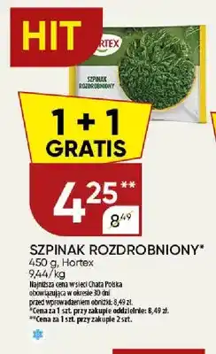 Chata Polska Szpinak rozdrobniony Hortex oferta