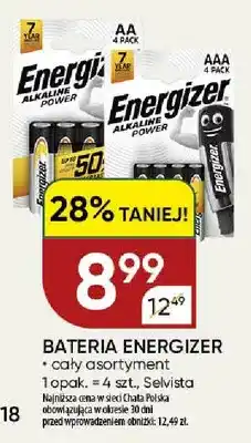 Chata Polska Bateria Energizer Aaa 4-pak oferta
