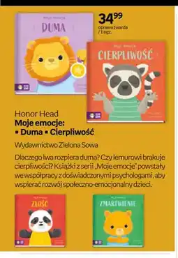 Empik Książka Moje emocje: Duma Honor Head Zielona Sowa oferta