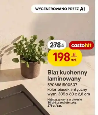 Castorama Blat kuchenny laminowany oferta