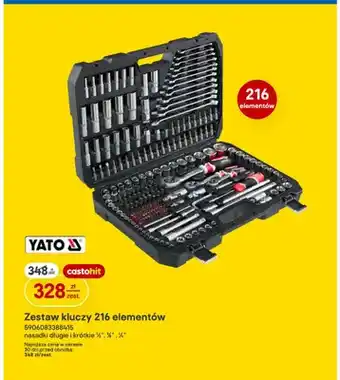Castorama Zestaw kluczy 216 elementów Yato oferta