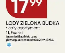 Chata Polska Lody Zielona Budka oferta