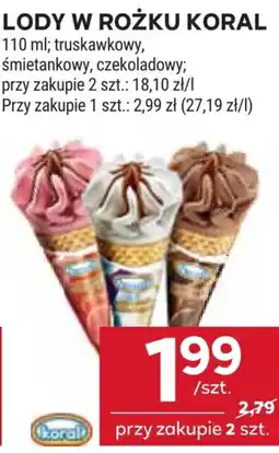 Stokrotka Lody w Rożku Koral oferta