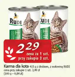 Cezar Delikatesy Karma dla kota z drobiem, z wołowiną RUDI oferta