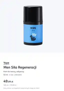 Rossmann Yope Men Siła Regeneracji Krem do twarzy, odżywczy oferta