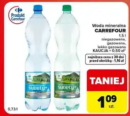 Globi Woda naturalna gazowana Carrefour Sudety+ oferta