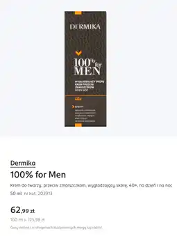 Rossmann Dermika 100% for Men Krem do twarzy przeciw zmarszczkom oferta