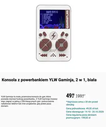 Konsola z powerbankiem YLW Gaminja