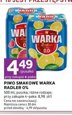 Stokrotka Piwo bezalkoholowe smakowe Warka Radler oferta