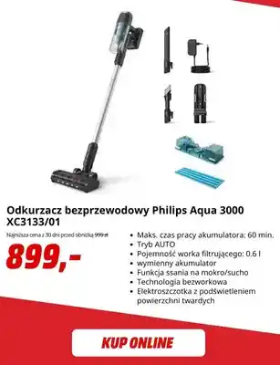 Odkurzacz bezprzewodowy Philips Aqua 3000 XC3133/01