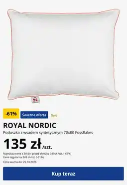 JYSK Poduszka z wsadem syntetycznym 70x80 cm Fossflakes Royal Nordic oferta