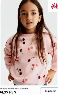 H&M Bluza Print-motif brushed-inside sweatshirt H & M oferta