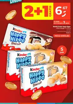 Dealz Wafelki Kinder Happy Hippo Cocoa 5-pak oferta