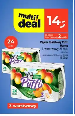 Dealz Papier toaletowy Puffi Mango 3-warstwowy 24-pak oferta