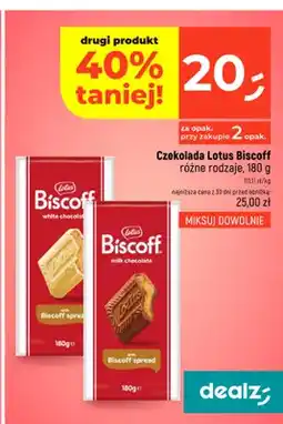 Dealz Czekolada Lotus Biscoff biała oferta