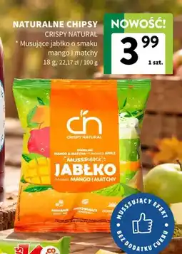 Intermarche Naturalne chipsy musujące jabłko o smaku mango i matchy Crispy Natural oferta