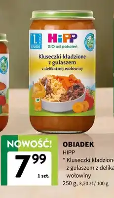 Intermarche Obiadek HiPP kluseczki kładzione z gulaszem z delikatnej wołowiny oferta