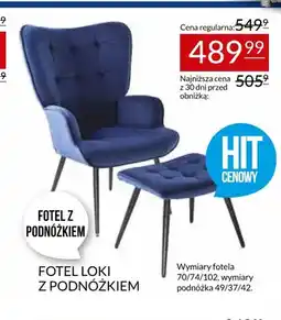 Abra Fotel Loki z podnóżkiem oferta